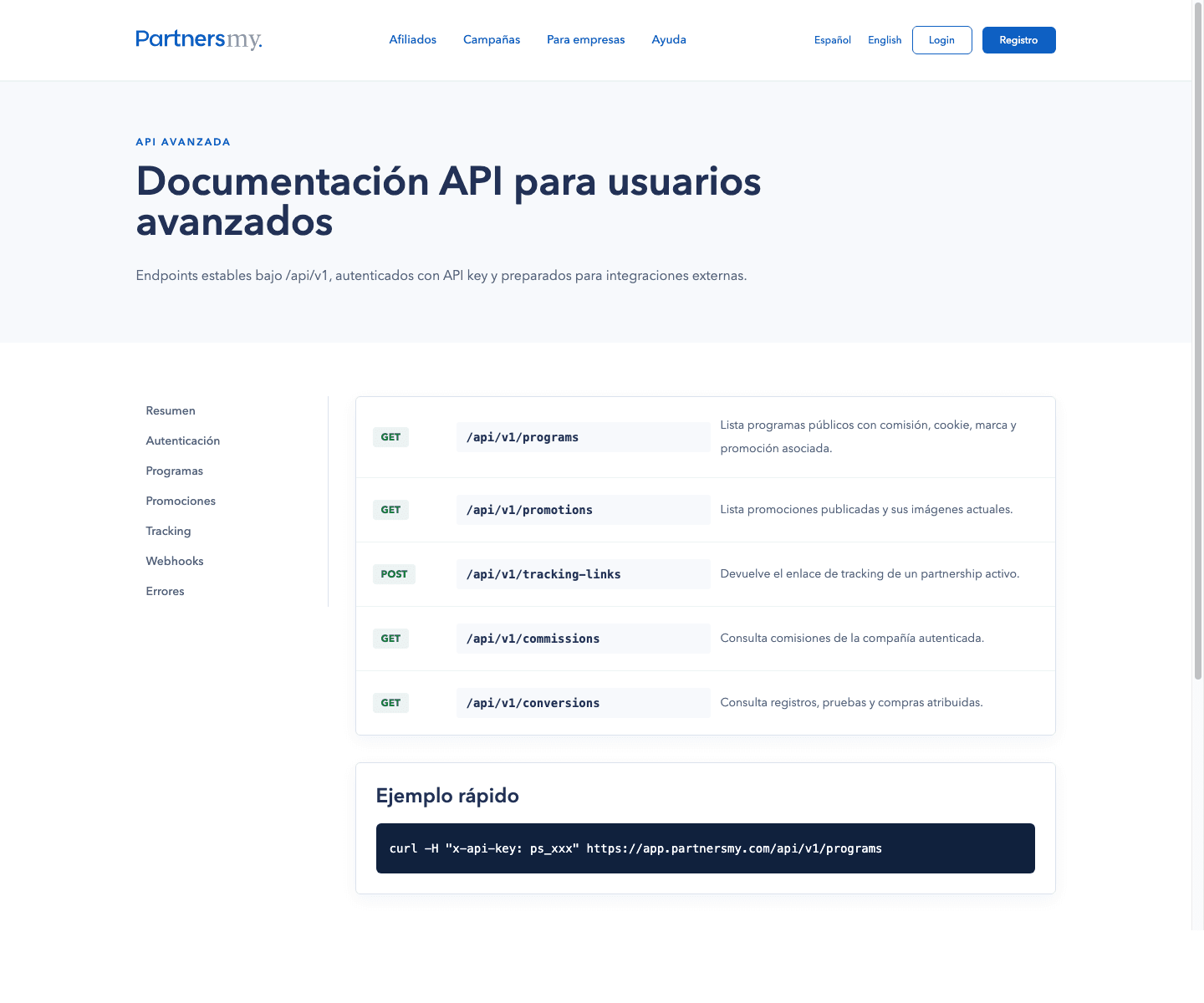 Advanced API overview