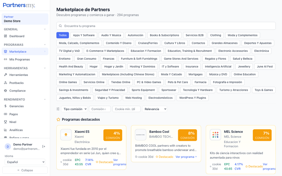 Programs marketplace